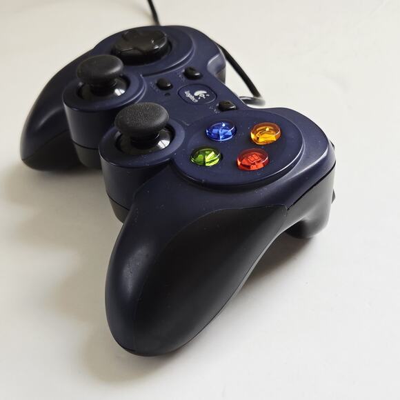 Logitech Gamepad F310 Wired USB Controller PC Windows Blue Joystick Tested Works - Picture 3 of 11